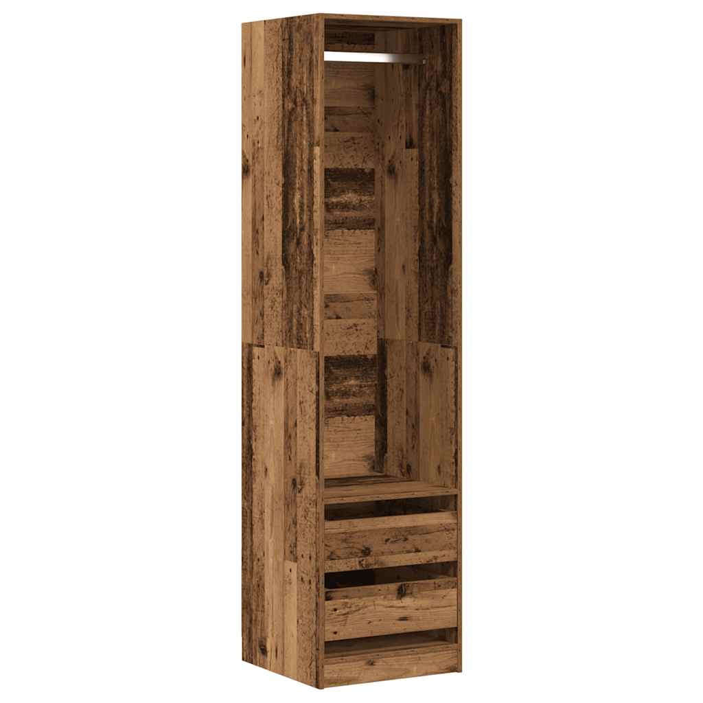 vidaXL Wardrobe Old Wood 50x50x200 cm Engineered Wood 2