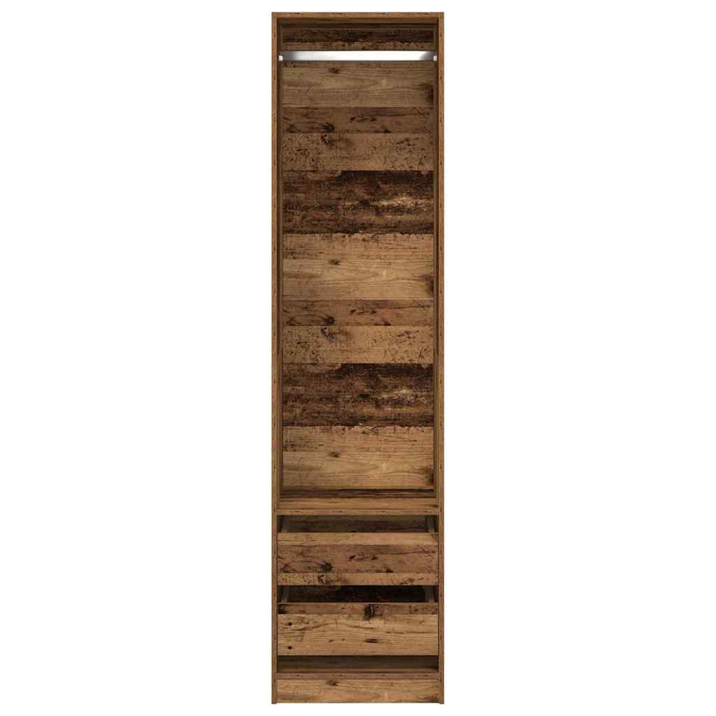vidaXL Wardrobe Old Wood 50x50x200 cm Engineered Wood 4