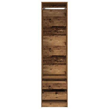 vidaXL Wardrobe Old Wood 50x50x200 cm Engineered Wood 4
