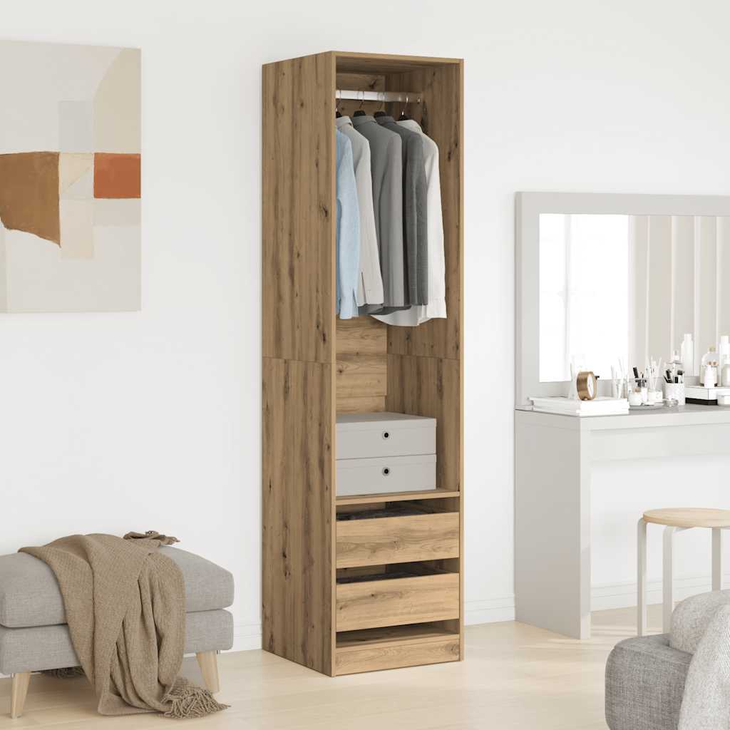 vidaXL Wardrobe Artisan Oak 50x50x200 cm Engineered Wood 3