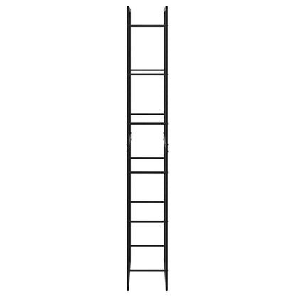 vidaXL Firewood Rack Black 50x30x209 cm Steel 6