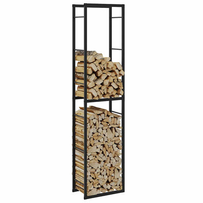 vidaXL Firewood Rack Black 50x30x209 cm Steel 1