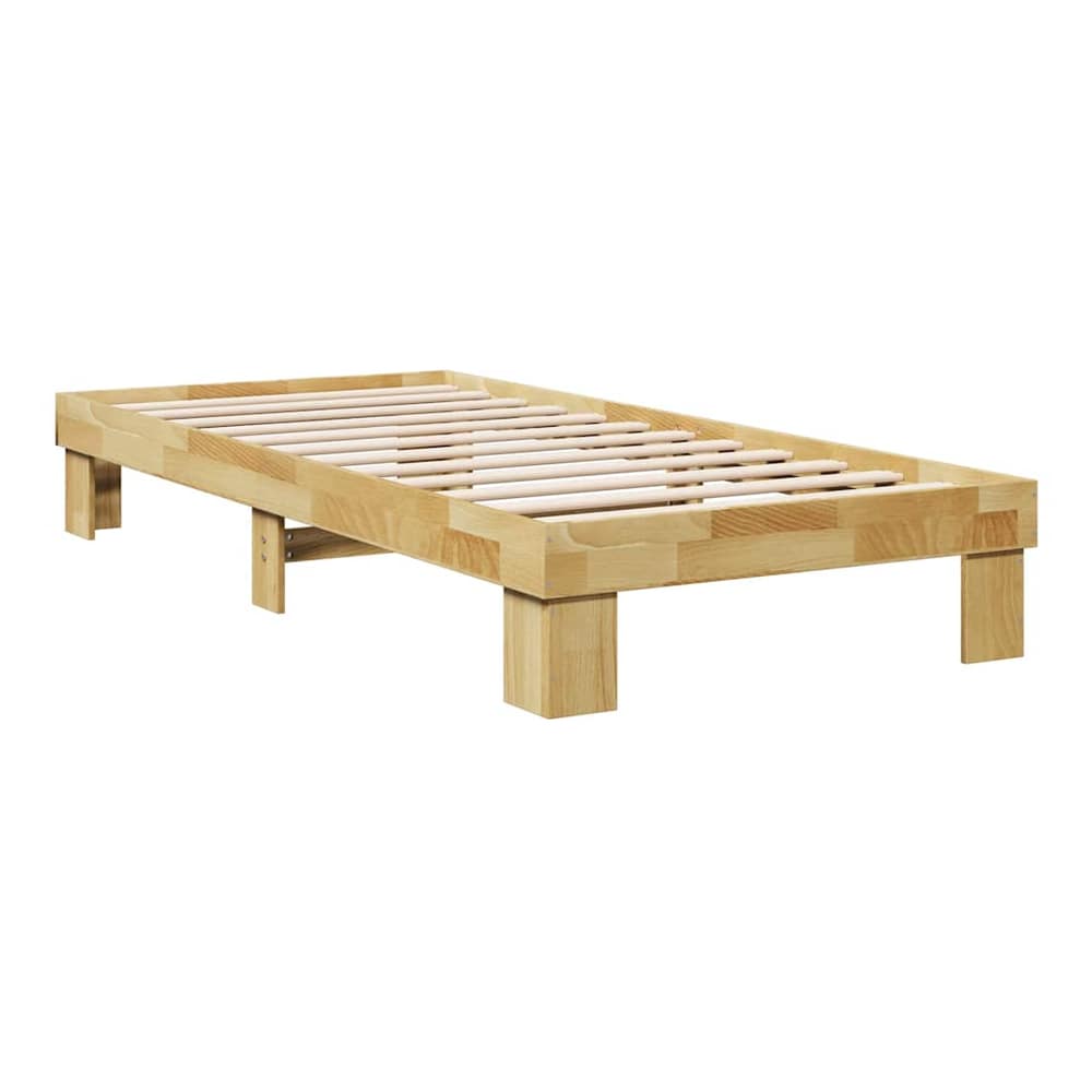 Bed Frame without Mattress Solid Wood Oak 75 cm
