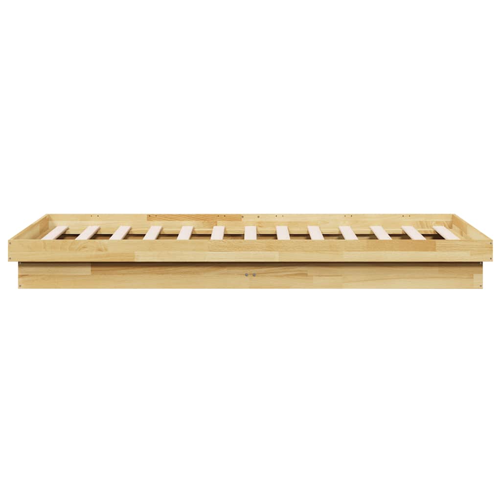 vidaXL Bed Frame Without Mattress 75x190 cm Solid Oak Wood 6