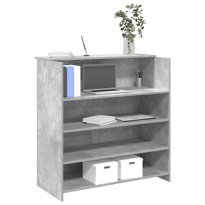 Reception Desk 55x50x103,5 cm Engineered Wood Concrete grey 100 x 50 x 103.5 cm