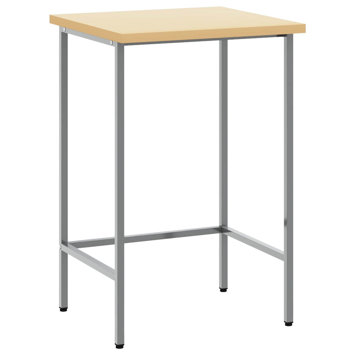 vidaXL Corner Table Grey 55 x 55 x 85 cm Steel and Engineered Wood 2