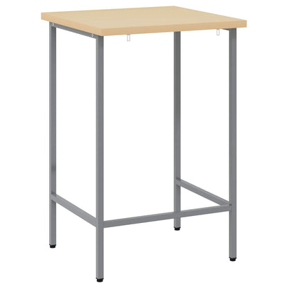 vidaXL Corner Table Grey 55 x 55 x 85 cm Steel and Engineered Wood 5