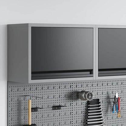 vidaXL Tool Cabinet with Storage Black and Grey 50 x 25 x 35 cm 1