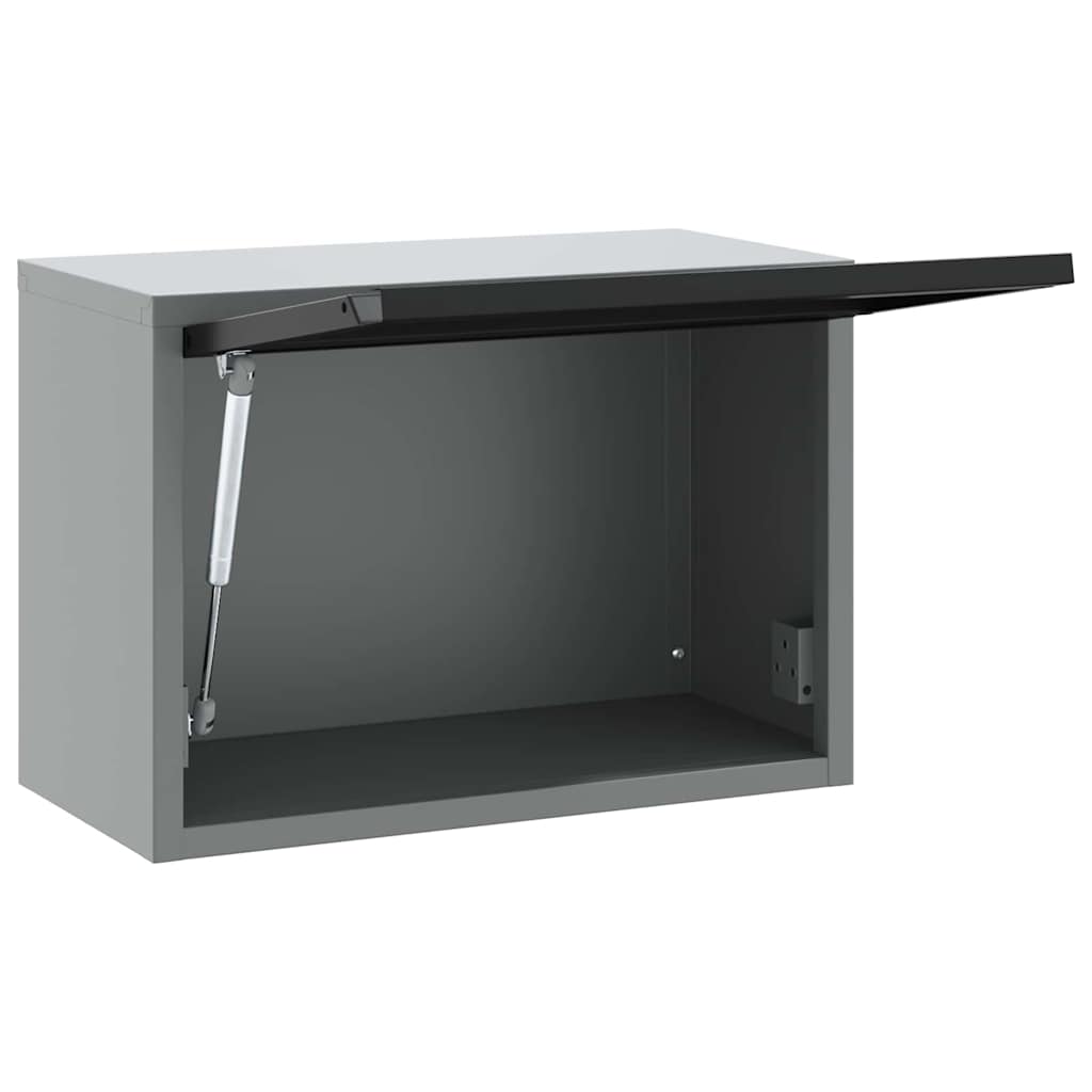 vidaXL Tool Cabinet with Storage Black and Grey 50 x 25 x 35 cm 4