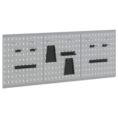 vidaXL Tool Wall Panel 3 pcs Grey 150 x 1 x 60 cm 2