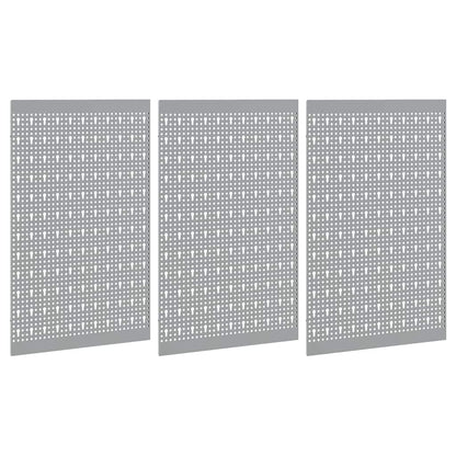 vidaXL Tool Wall Panel 3 pcs Grey 150 x 1 x 60 cm 4