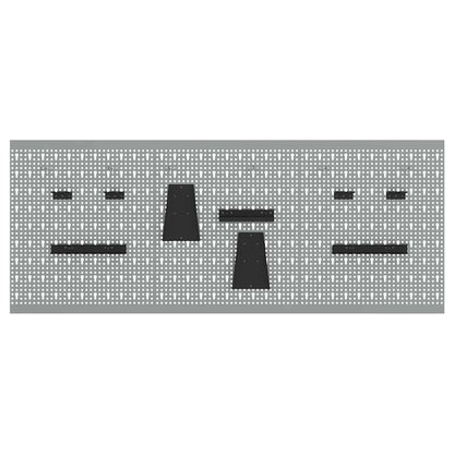 vidaXL Tool Wall Panel 3 pcs Grey 150 x 1 x 60 cm 5