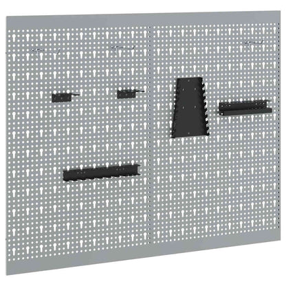 vidaXL Tool Wall Panel 2 pcs Grey 100 x 1 x 80 cm 2