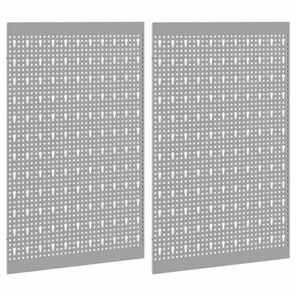 vidaXL Tool Wall Panel 2 pcs Grey 100 x 1 x 80 cm 4