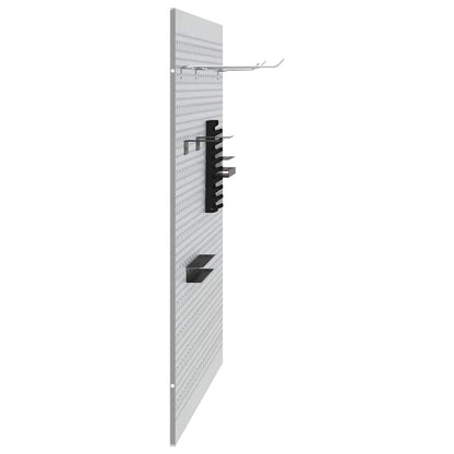 vidaXL Tool Wall Panel 2 pcs Grey 100 x 1 x 80 cm 6