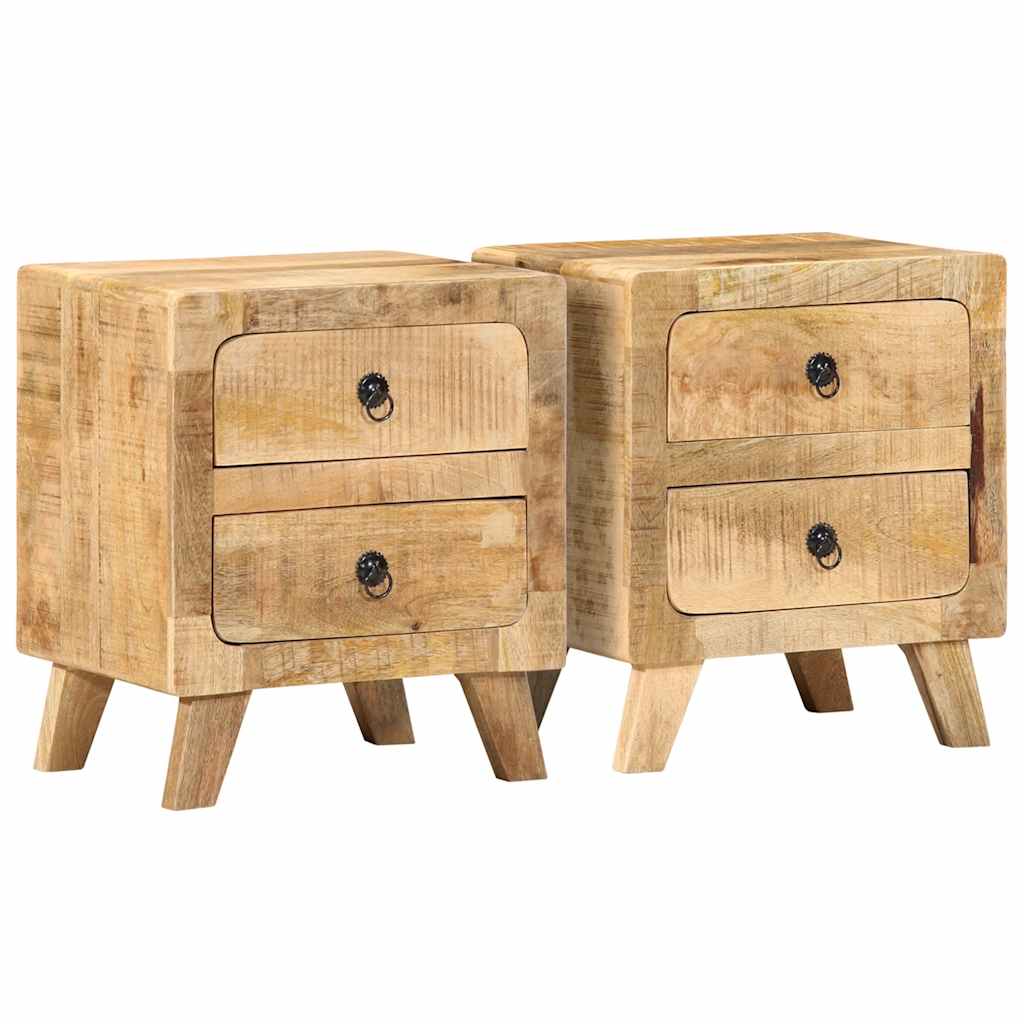 Bedside Cabinet 40x32x46 cm Solid Wood Reclaimed Solid rough mango wood 2