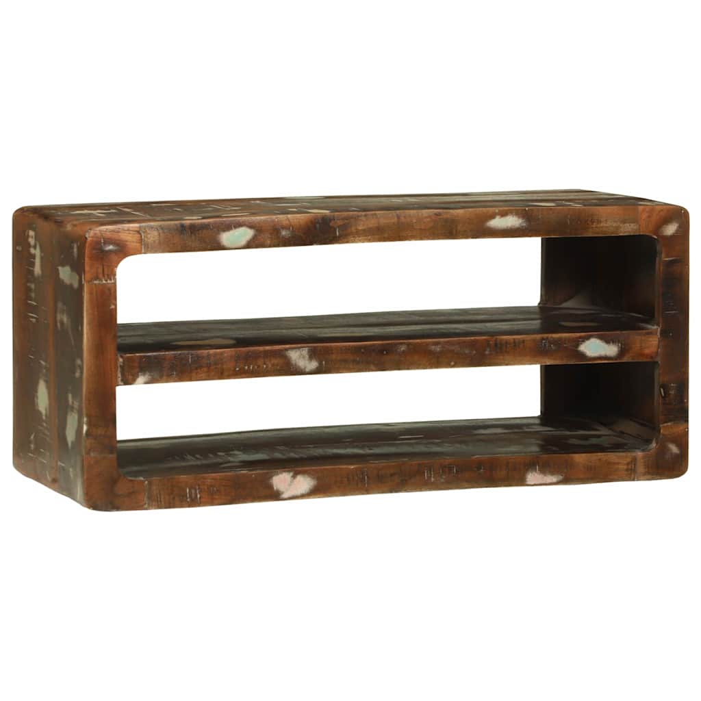 vidaXL TV Cabinet Multicolour 80 x 32 x 36 cm Solid Reclaim wood 1