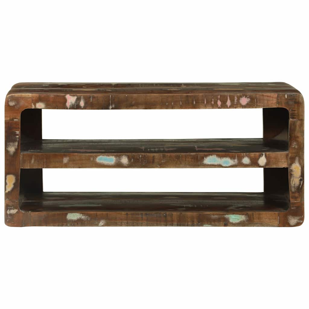 vidaXL TV Cabinet Multicolour 80 x 32 x 36 cm Solid Reclaim wood 3