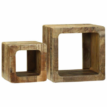 vidaXL TV Units 2 pcs Brown 36 x 30 x 36 cm Solid Mango Wood 1