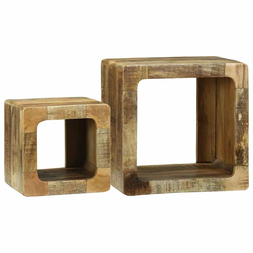 vidaXL TV Units 2 pcs Brown 36 x 30 x 36 cm Solid Mango Wood 2