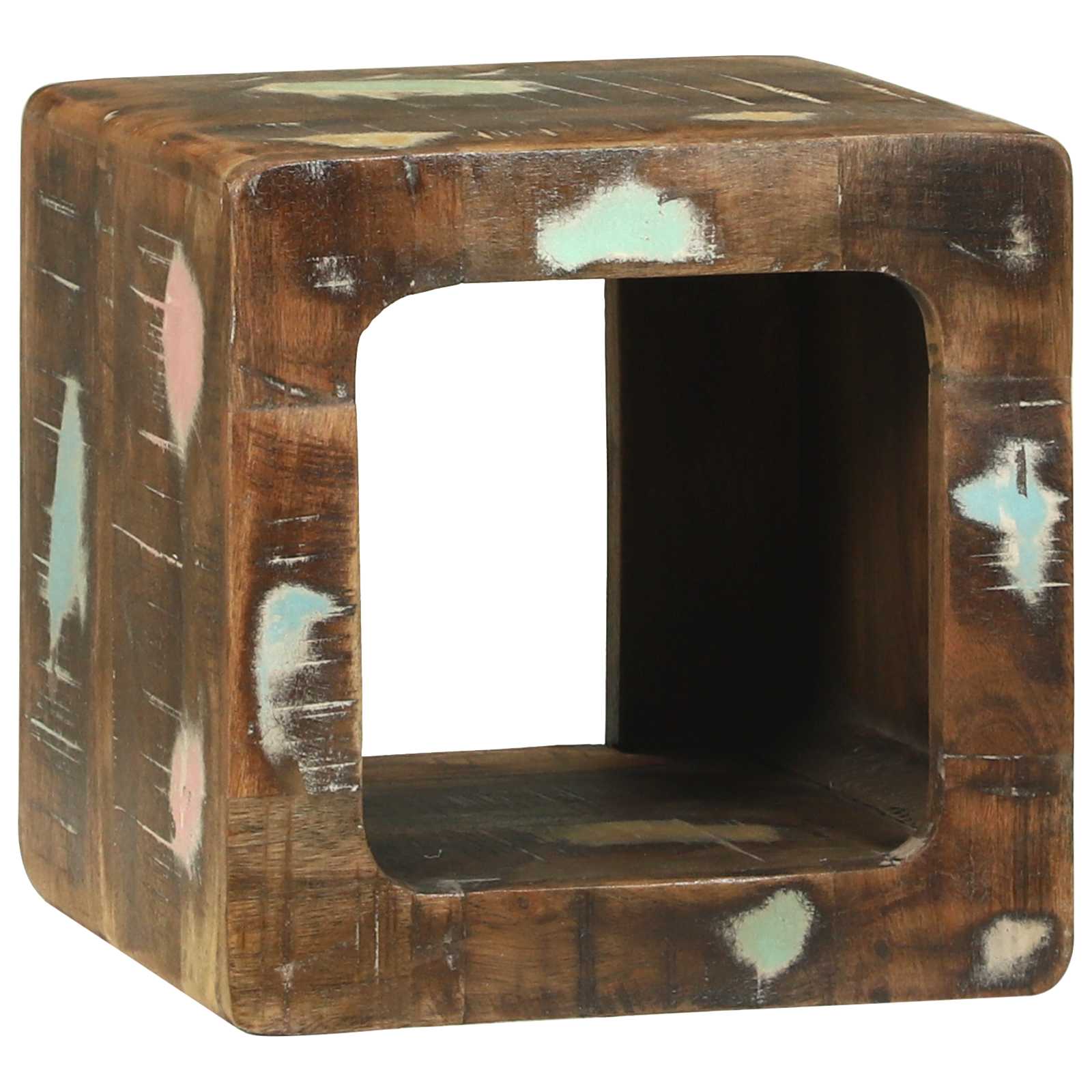 vidaXL TV Units 2 pcs Multicolour 36 x 30 x 36 cm Solid Reclaim Wood 3