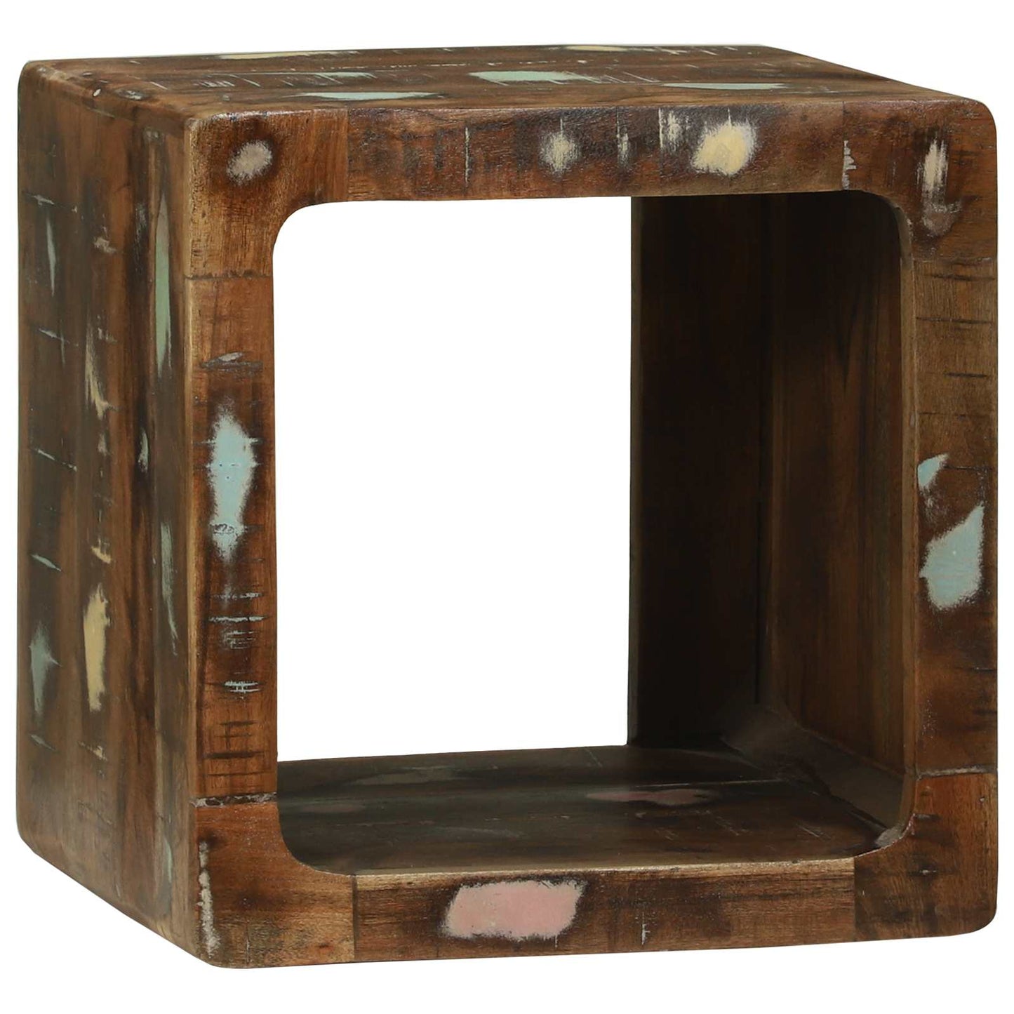 vidaXL TV Units 2 pcs Multicolour 36 x 30 x 36 cm Solid Reclaim Wood 4