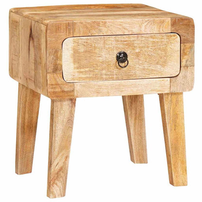 vidaXL End Table with Drawer Brown 40 x 32 x 46 cm Solid Mango Wood 1