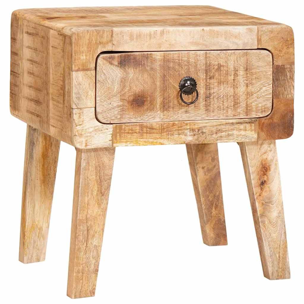 vidaXL End Table with Drawer Brown 40 x 32 x 46 cm Solid Mango Wood 3