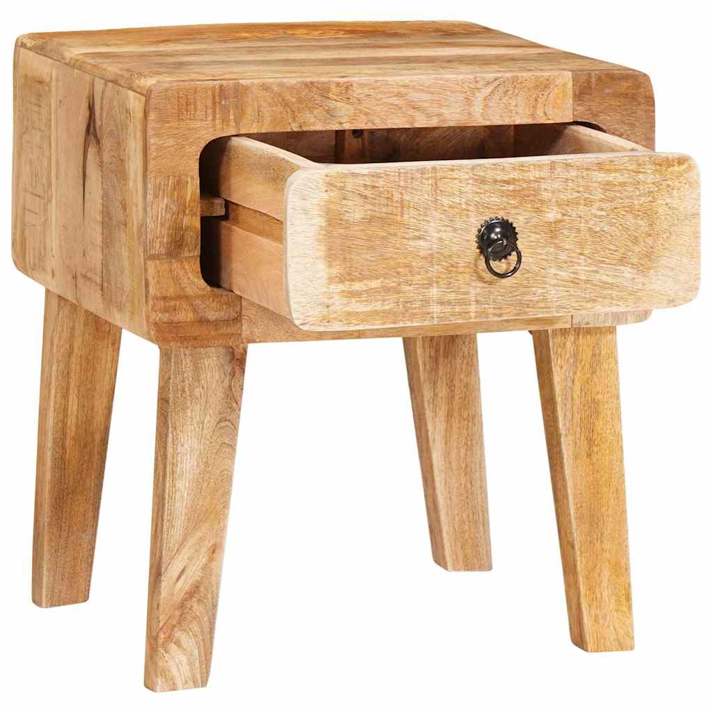 vidaXL End Table with Drawer Brown 40 x 32 x 46 cm Solid Mango Wood 4