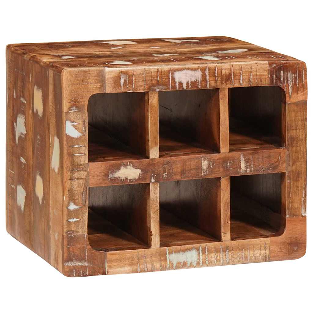vidaXL Wine Rack with Storage Brown 44 x 30 x 35 cm Solid Reclaim Wood 1