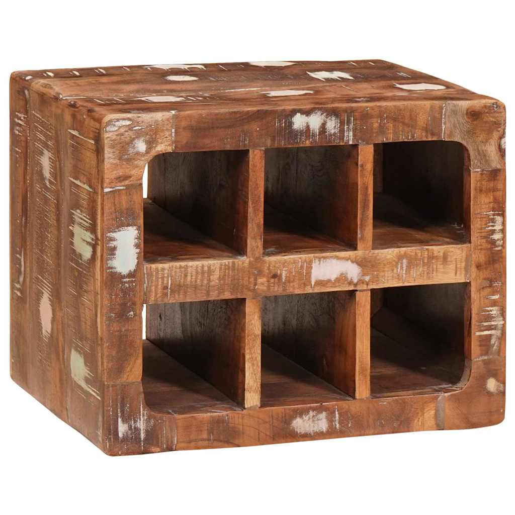 vidaXL Wine Rack with Storage Brown 44 x 30 x 35 cm Solid Reclaim Wood 2