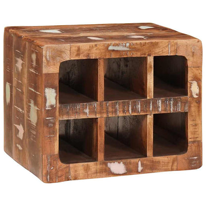 vidaXL Wine Rack with Storage Brown 44 x 30 x 35 cm Solid Reclaim Wood 3