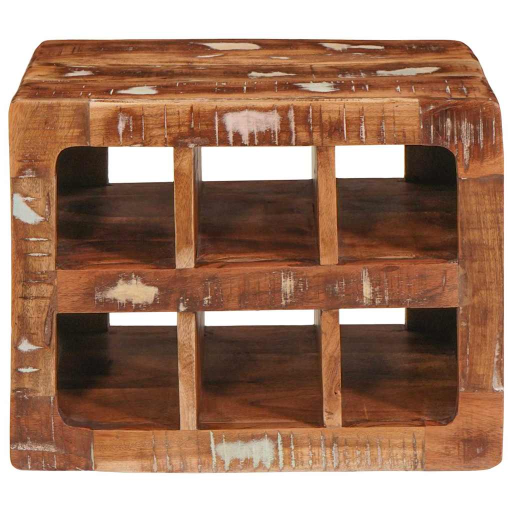 vidaXL Wine Rack with Storage Brown 44 x 30 x 35 cm Solid Reclaim Wood 4