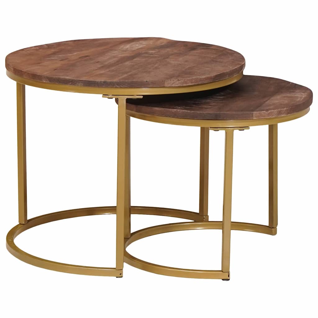 vidaXL Nesting Coffee Tables 2 pcs Dark Brown 50 x 50 x 40 cm 4