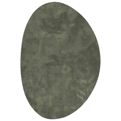 Carpet HUARTE 120 x 170 cm Polyester Oval-asymmetric Length 170 cm Forest green