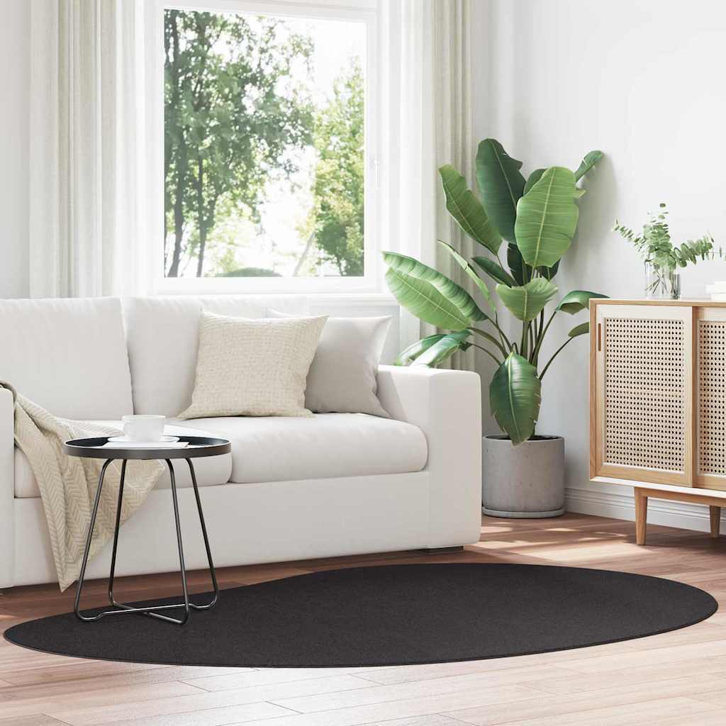 vidaXL Carpet HUARTE Polyester Oval-raindrop Length 200 cm