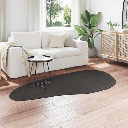 Carpet HUARTE Polyester Oval-wave edge Length 200 cm Anthracite