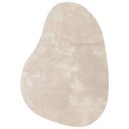 Carpet HUARTE 120 x 170 cm Polyester Oval-wave edge Length 170 cm Beige