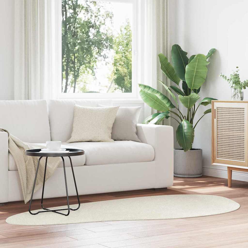 vidaXL Carpet HUARTE Cream 100 x 200 cm Polyester 1