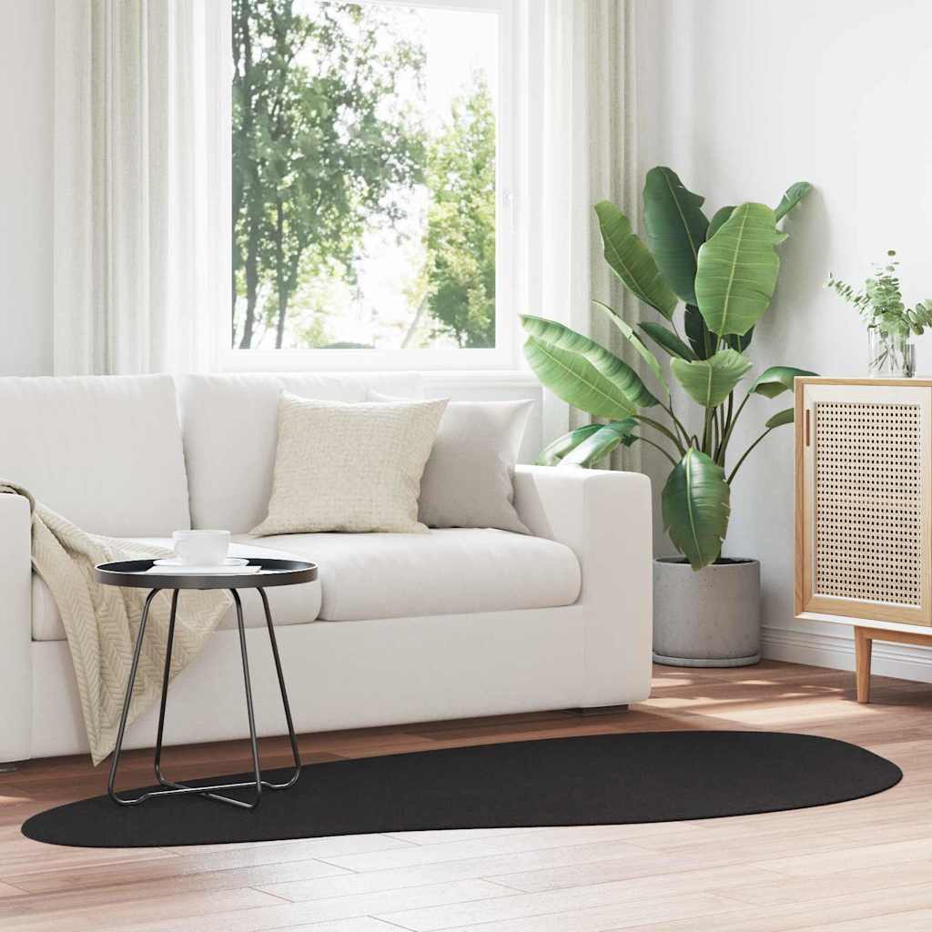 vidaXL Carpet HUARTE Black 100 x 200 cm Polyester 1