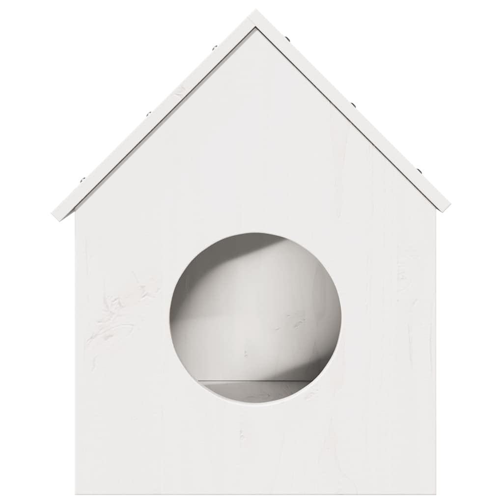 vidaXL Cat House White 41x50x50 cm Solid Wood Pine 3