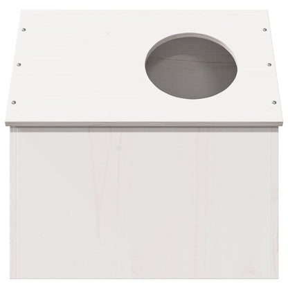 vidaXL Cat House White 41x50x50 cm Solid Wood Pine 4