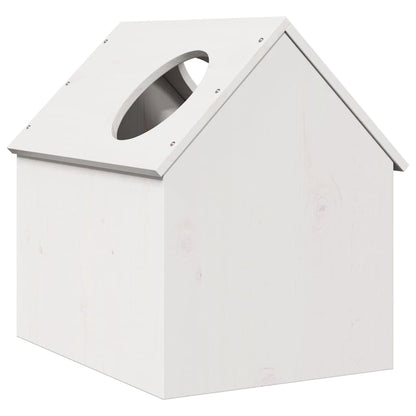 vidaXL Cat House White 41x50x50 cm Solid Wood Pine 5