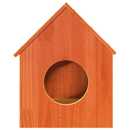 vidaXL Cat House Wax Brown 41x50x50 cm Solid Wood Pine 3