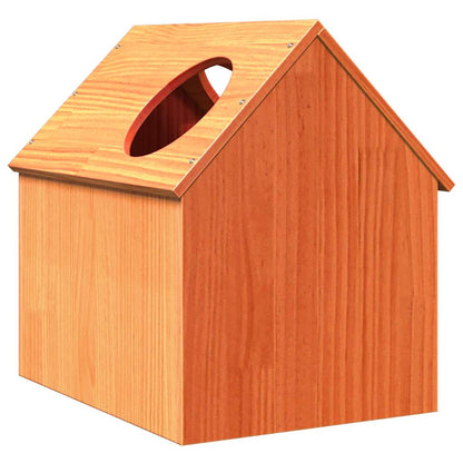 vidaXL Cat House Wax Brown 41x50x50 cm Solid Wood Pine 5
