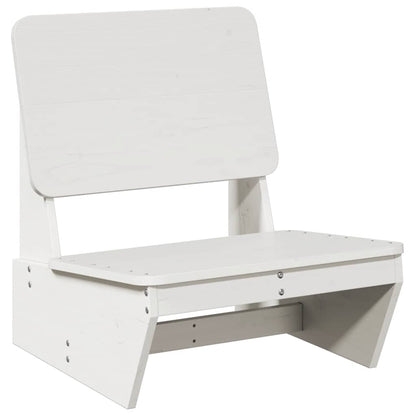 vidaXL Garden Chair White 60x64x70.5 cm Solid Wood Pine 2