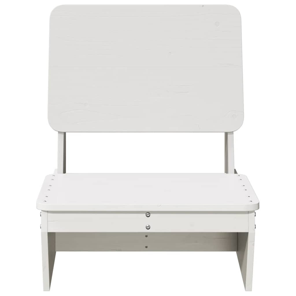 vidaXL Garden Chair White 60x64x70.5 cm Solid Wood Pine 3