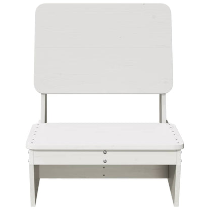 vidaXL Garden Chair White 60x64x70.5 cm Solid Wood Pine 3