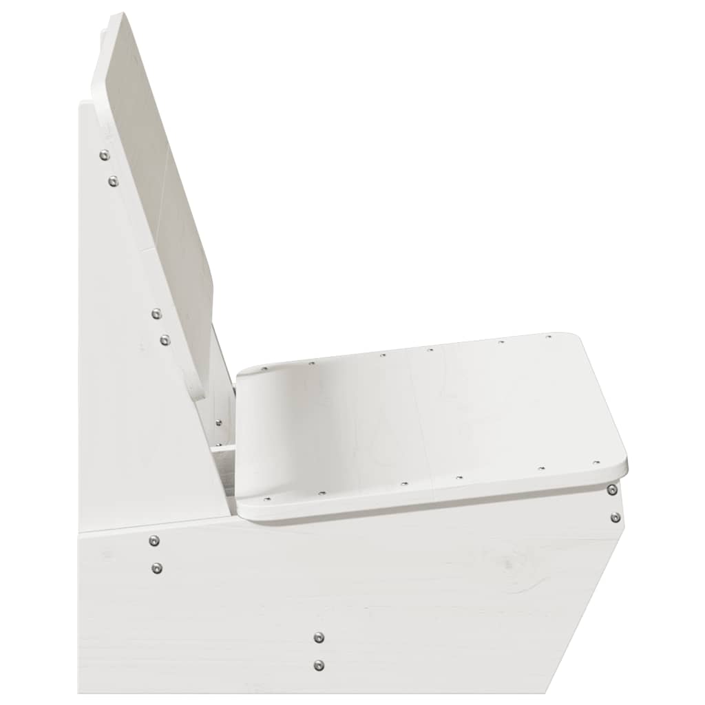 vidaXL Garden Chair White 60x64x70.5 cm Solid Wood Pine 4