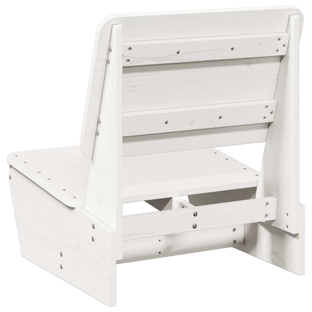 vidaXL Garden Chair White 60x64x70.5 cm Solid Wood Pine 5